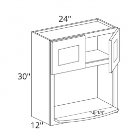 Gray Pearl Pre-Assembled 24x30 Wall Microwave Cabinet