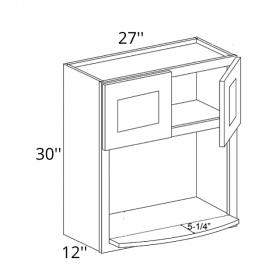 Gray Pearl Pre-Assembled 27x30 Wall Microwave Cabinet