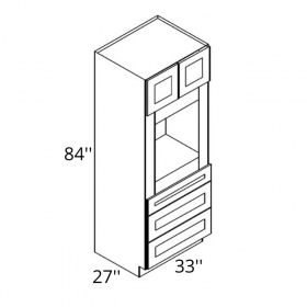 Gray Pearl Pre-Assembled 33x84 Oven Cabinet