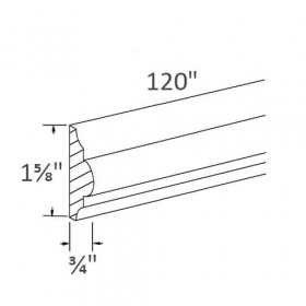 Gray Pearl Pre-Assembled Full Chair Rail Molding