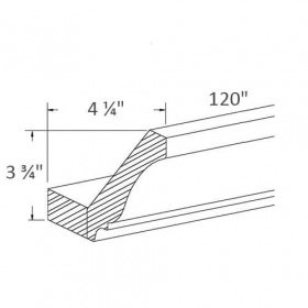 Gray Pearl Pre-Assembled Crown Molding With Base 120''