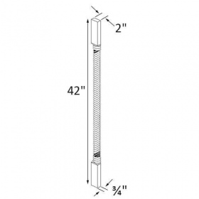 Gray Pearl Pre-Assembled 42'' Split Post