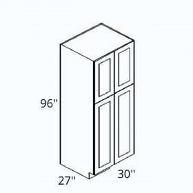 Classic White Pre-Assembled 30x96 Pantry Cabinet