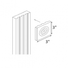 Classic White Pre-Assembled Rosette Block