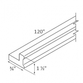 Classic White Pre-Assembled Light Rail Molding