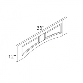 Classic White Pre-Assembled 36'' Arch Valance