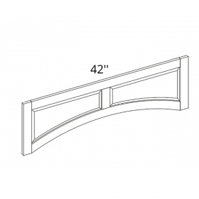 Classic White Pre-Assembled 42'' Arch Valance With Raised Panel