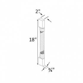 Classic White Pre-Assembled 18'' Split Post