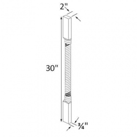 Classic White Pre-Assembled 30'' Split Post