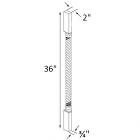 Classic White Pre-Assembled 36'' Split Post