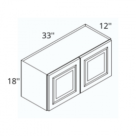 White Cream Pre-Assembled 33x18 Wall Cabinet