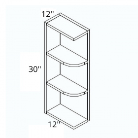 White Cream Pre-Assembled 12x30 Wall End Cabinet