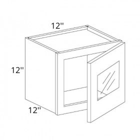 White Cream Pre-Assembled 12x12 Wall Glass Cabinet