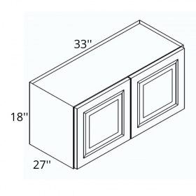 White Cream Pre-Assembled 33x18x27 Wall Cabinet