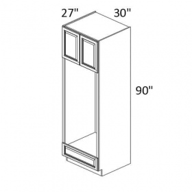 White Cream Pre-Assembled 30x90 Double Oven Cabinet