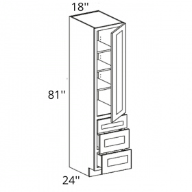 White Cream Pre-Assembled 18