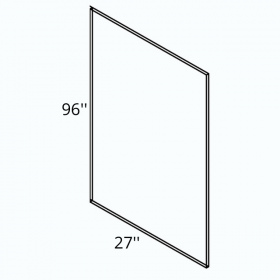 White Cream Pre-Assembled 96x27 Refrigerator End Panel