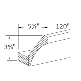 White Cream Pre-Assembled Large Cove Molding With Base