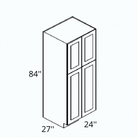 White Cream 24x84 Pantry Cabinet