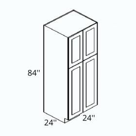 Modern Brown Shaker 24x84 Pantry Cabinet