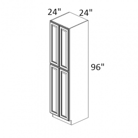 Modern Brown Shaker 24x96 Pantry Cabinet