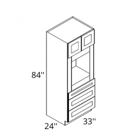 Modern Brown Shaker 33x84 Oven Cabinet