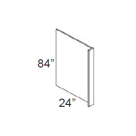 Modern Brown Shaker 24x84 Refrigerator End Panel with a 3