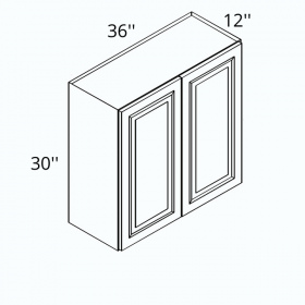 New Jersey White 36x30 Wall Cabinet