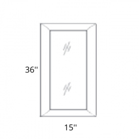Milano White 15x36 Glass Door Only