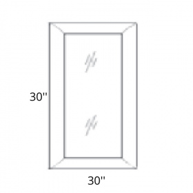 Milano White 30x30 Glass Door Only