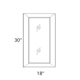 Eucalyptus Lite Grey 18x30 Glass Door Only