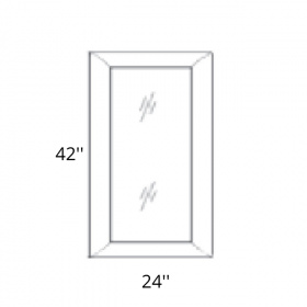 Eucalyptus Lite Grey 24x42 Wall Diagonal Corner Glass Door Only