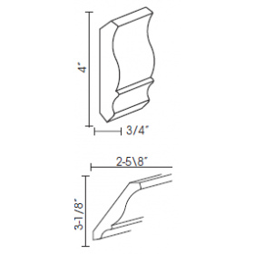 Town Cream Glazed Crown Molding