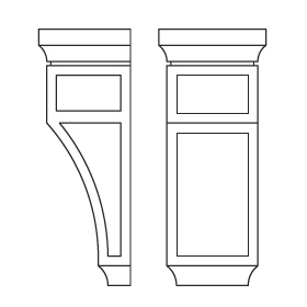 Town Cream Glazed Medium Corbel