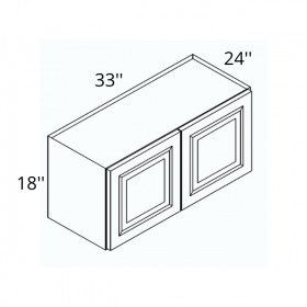 Town Cream Glazed 33x18x24 Wall Cabinet