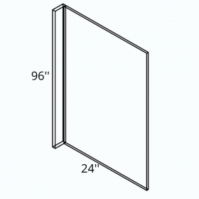 Town Cream Glazed 24x96 Refrigerator End Panel with a 3