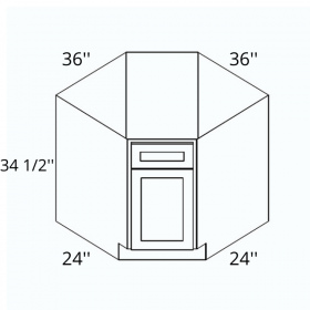 Modern Brown Shaker Pre-Assembled 36