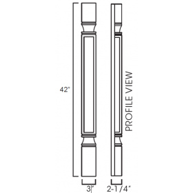 Modern Brown Shaker Pre-Assembled Decorative Half Leg