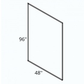 New Jersey White Pre-Assembled 48x96 Finished Back Panel