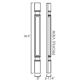 Eucalyptus Lite Grey Pre-Assembled Decorative Half Leg