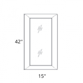 Eucalyptus Lite Grey Pre-Assembled 15x42 Glass Door Only