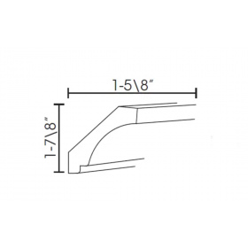 Town Cream Glazed Pre-Assembled Cove Crown Molding