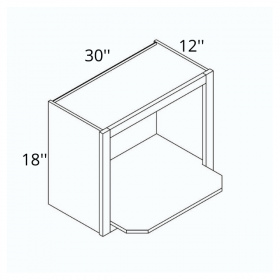 Milano Grey Pre-Assembled 30x18 Microwave Cabinet