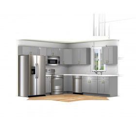 Eucalyptus Lite Grey Pre-Assembled 10x10 Kitchen