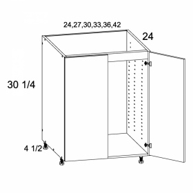 White Gloss Pre-Assembled 24'' Sink Base Cabinet