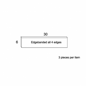 Euro White Pre-Assembled 30'' Appliance Filler