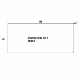 Euro White Pre-Assembled 96x42 Panel