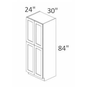 Crystal White 30x84 Pantry Cabinet