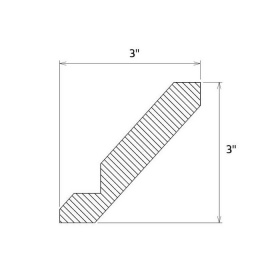 Diamond White Shaker 96'' Crown Molding