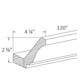 Graphite Shaker Crown Molding With Base